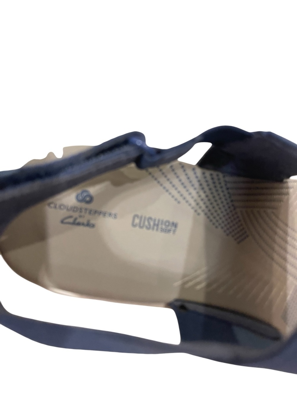 Cloudsteppers By Clarks Arla Jacory Blue Stretch-Strap Comfort Sandals Shoes - Picture 3 of 4
